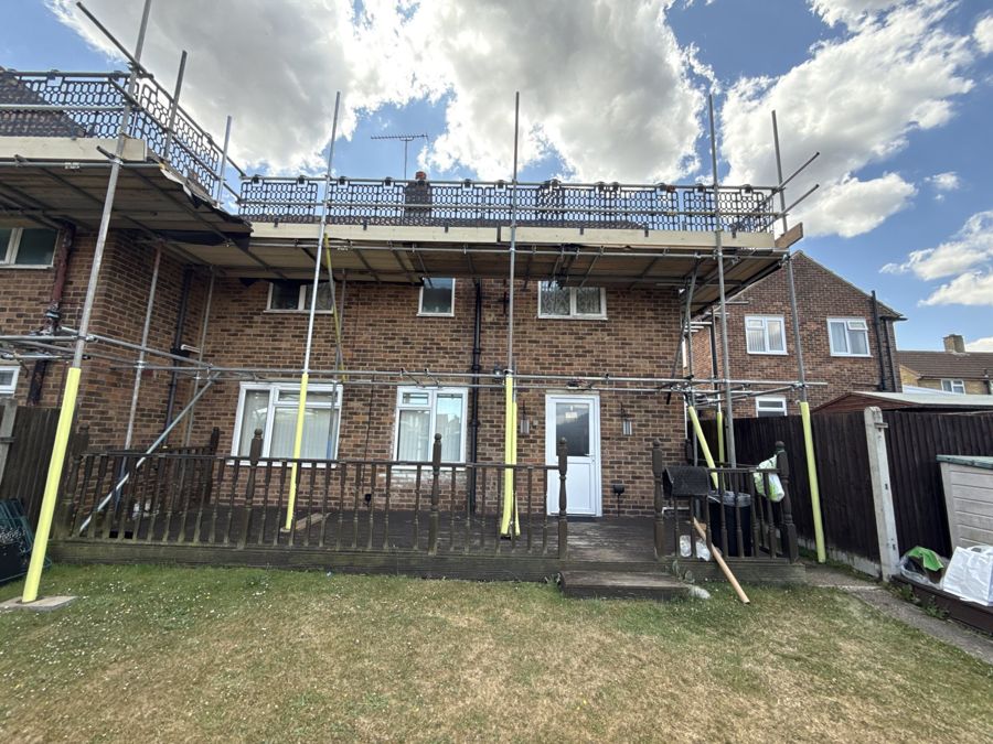 Terraced houses scaffold